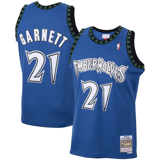 Minnesota Timberwolves Kevin Garnett Mitchell & Ness Big & Tall 2003/04 Hardwood Classics Swingman Jersey - Blue