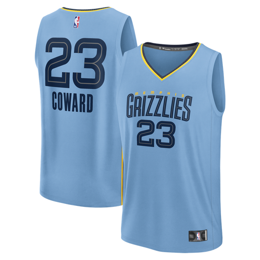 Memphis Grizzlies Cedric Coward Fanatics Fast Break Replica Player Jersey - Statement Edition - Light Blue