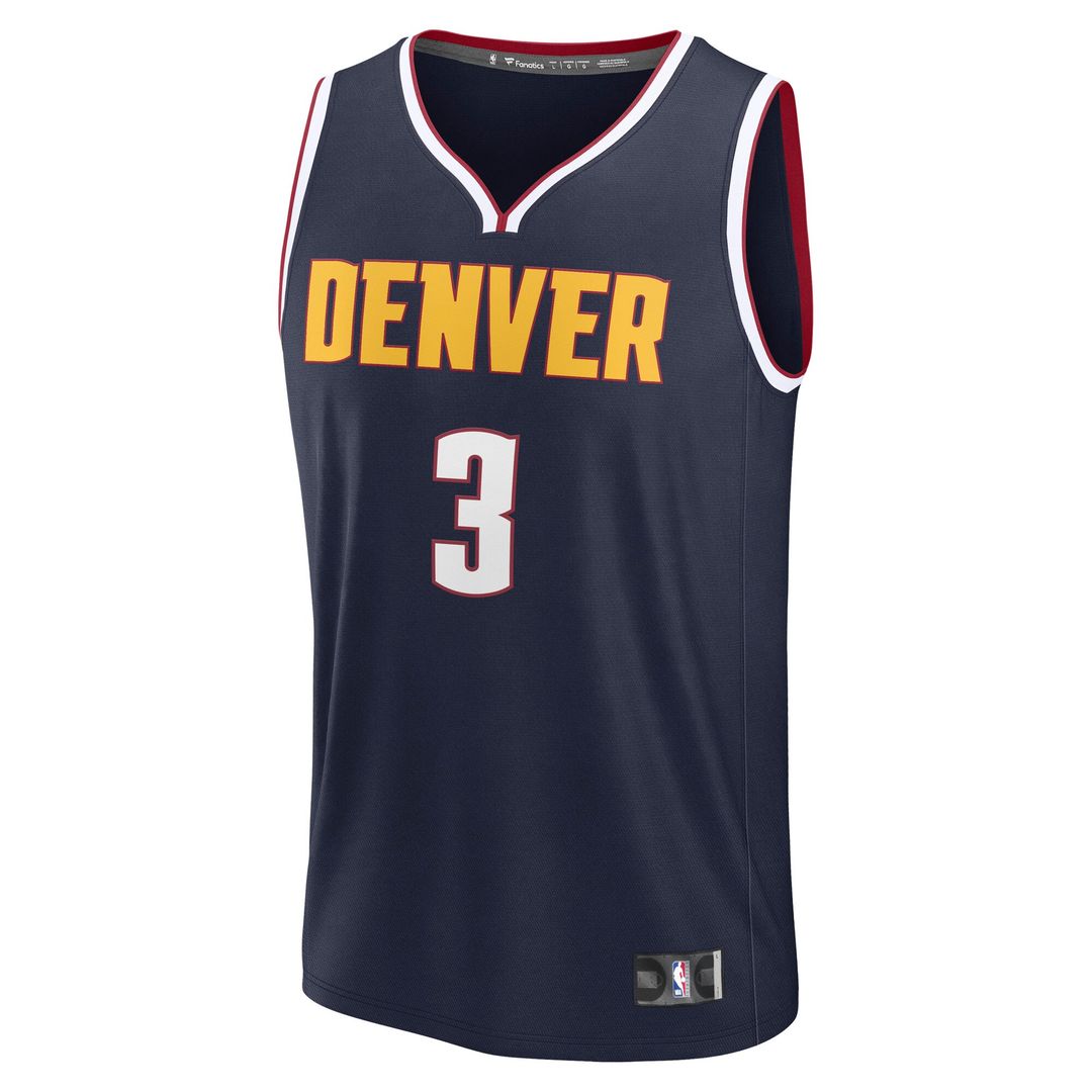 Denver Nuggets Julian Strawther Fanatics Fast Break Replica Player Jersey - Icon Edition - Navy
