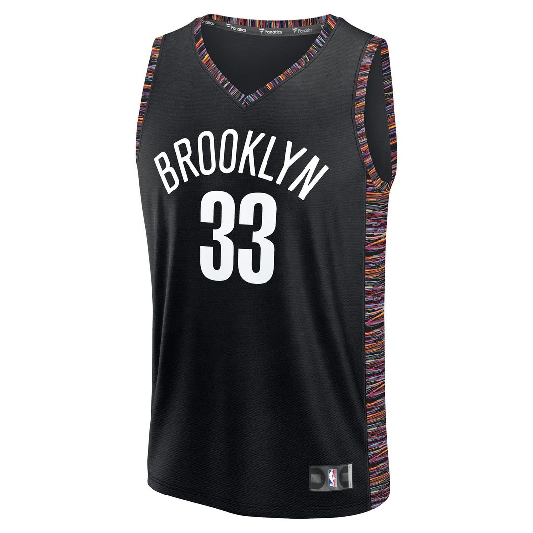 Brooklyn Nets Nic Claxton Fanatics 2025/26 City Edition Fast Break Jersey - Black