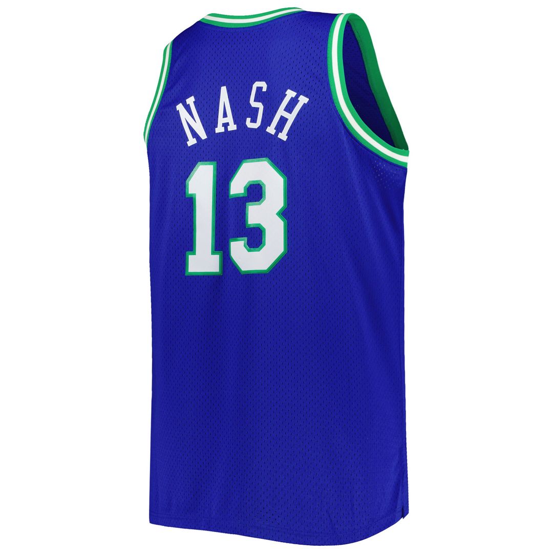 Dallas Mavericks Steve Nash Mitchell & Ness Big & Tall Hardwood Classics 1998/99 Swingman Jersey - Blue