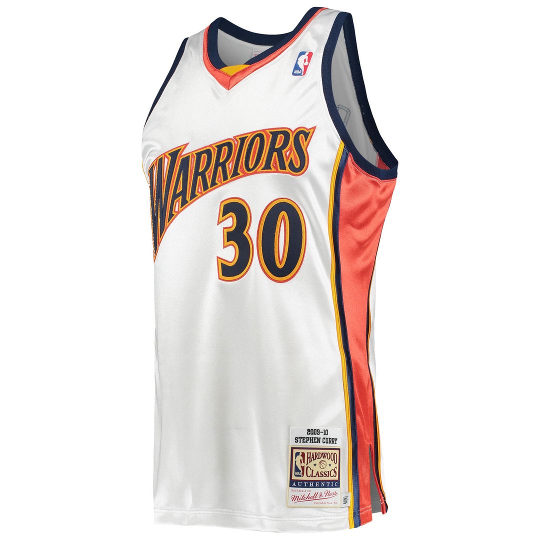 Golden State Warriors Stephen Curry Mitchell & Ness 2009/10 Hardwood Classics Authentic Jersey - White