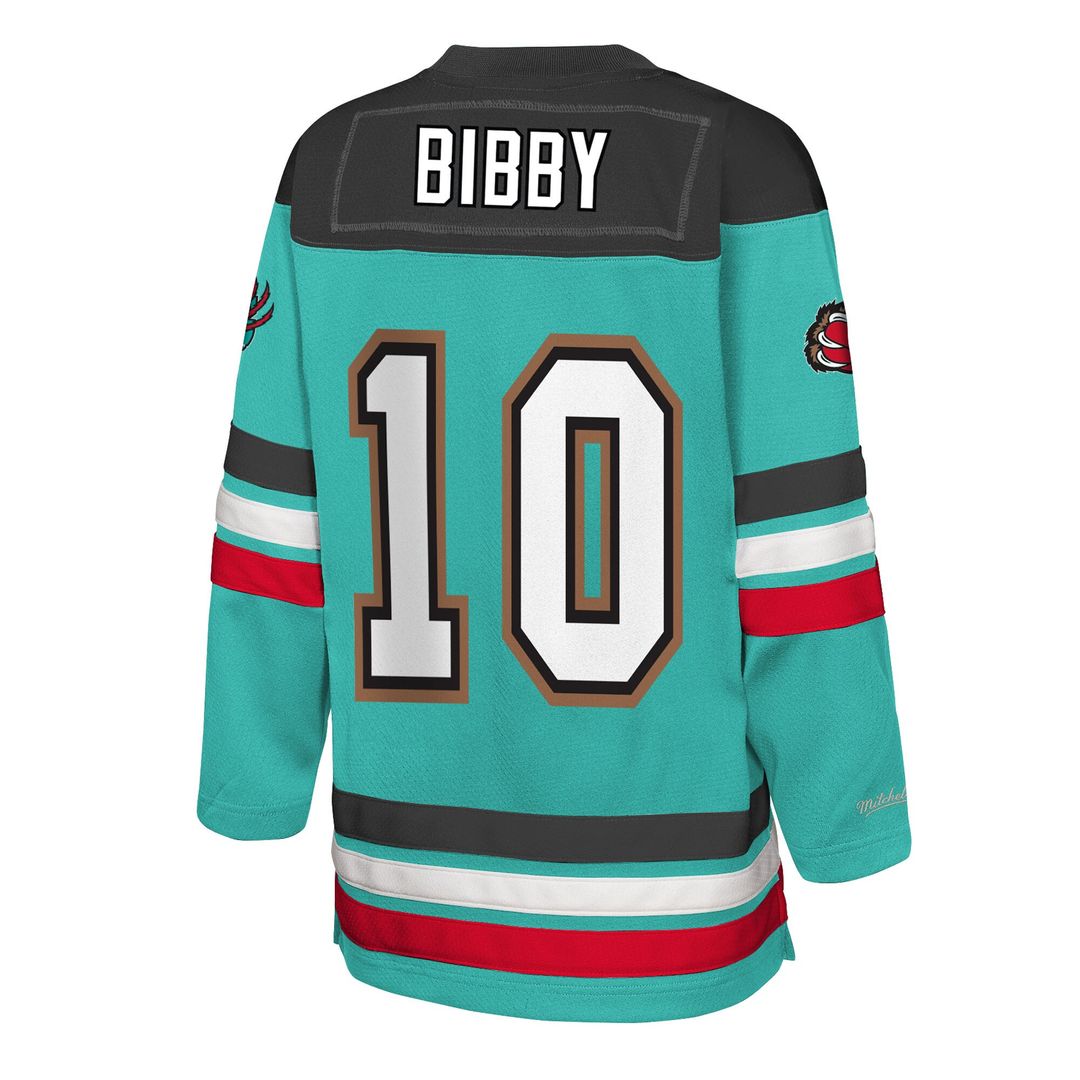 Memphis Grizzlies Mike Bibby Mitchell & Ness Youth Maxxed Out 2.0 Fashion Hockey Jersey - Turquoise