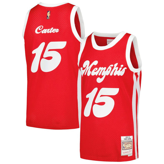 Memphis Grizzlies Vince Carter Mitchell & Ness 2015/16 Hardwood Classics Swingman Jersey - Red