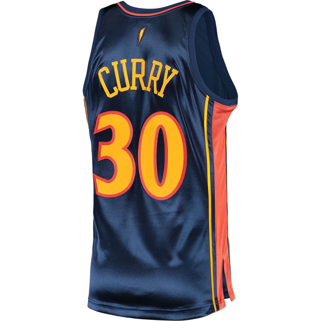Golden State Warriors Stephen Curry Mitchell & Ness 2009/10 Hardwood Classics Authentic Jersey - Navy
