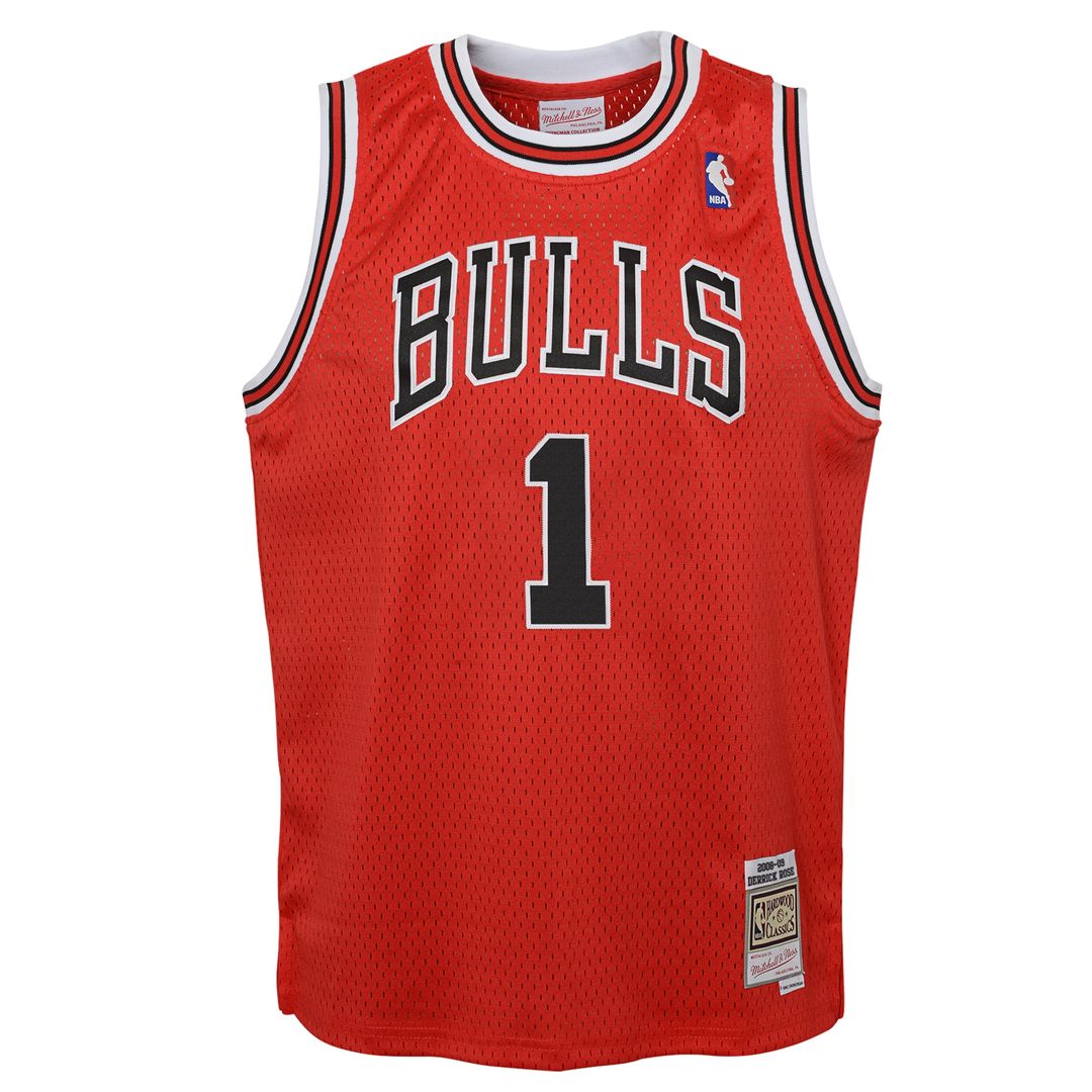 Chicago Bulls Derrick Rose Mitchell & Ness Youth 2010/11 Hardwood Classics Swingman Jersey - Black