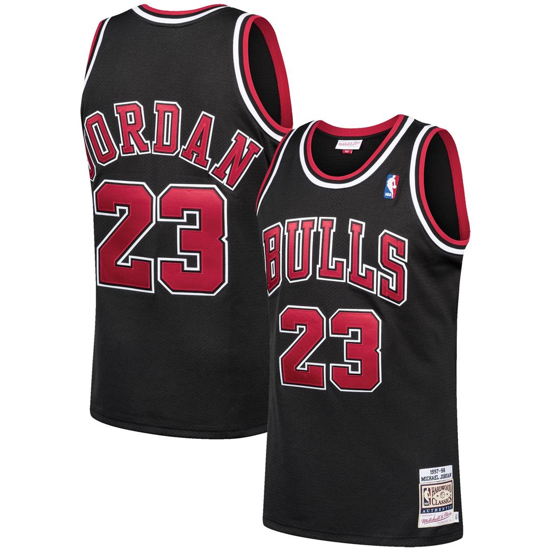 Chicago Bulls Michael Jordan Mitchell & Ness 1997/98 Hardwood Classics Authentic Jersey - Black