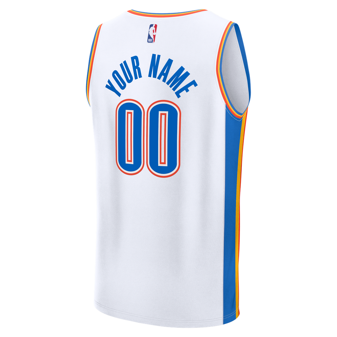 Oklahoma City Thunder Fanatics Youth Fast Break Custom Replica Jersey - Blue - Icon Edition