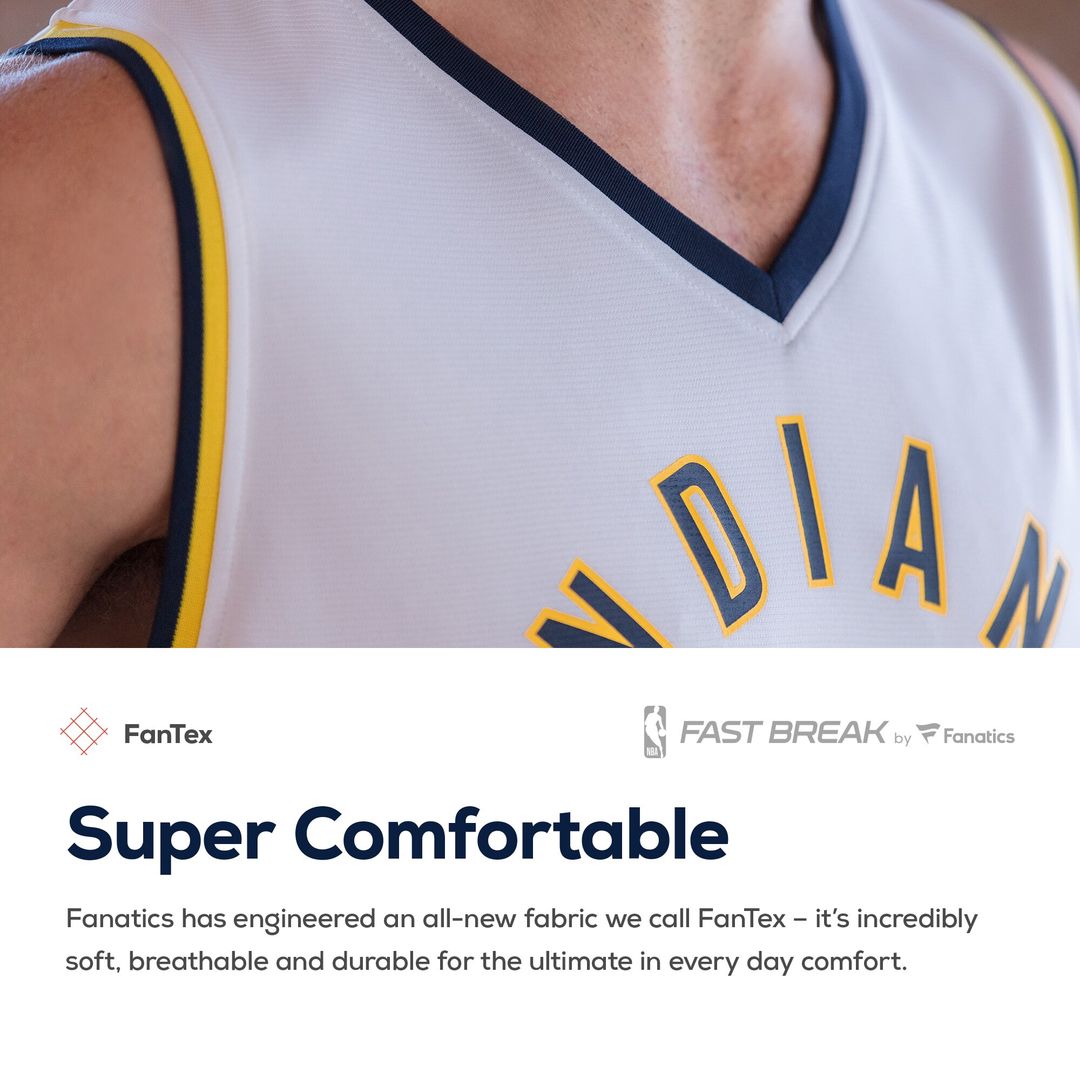 Indiana Pacers Fanatics Youth Fast Break Custom Replica Jersey Navy - Icon Edition