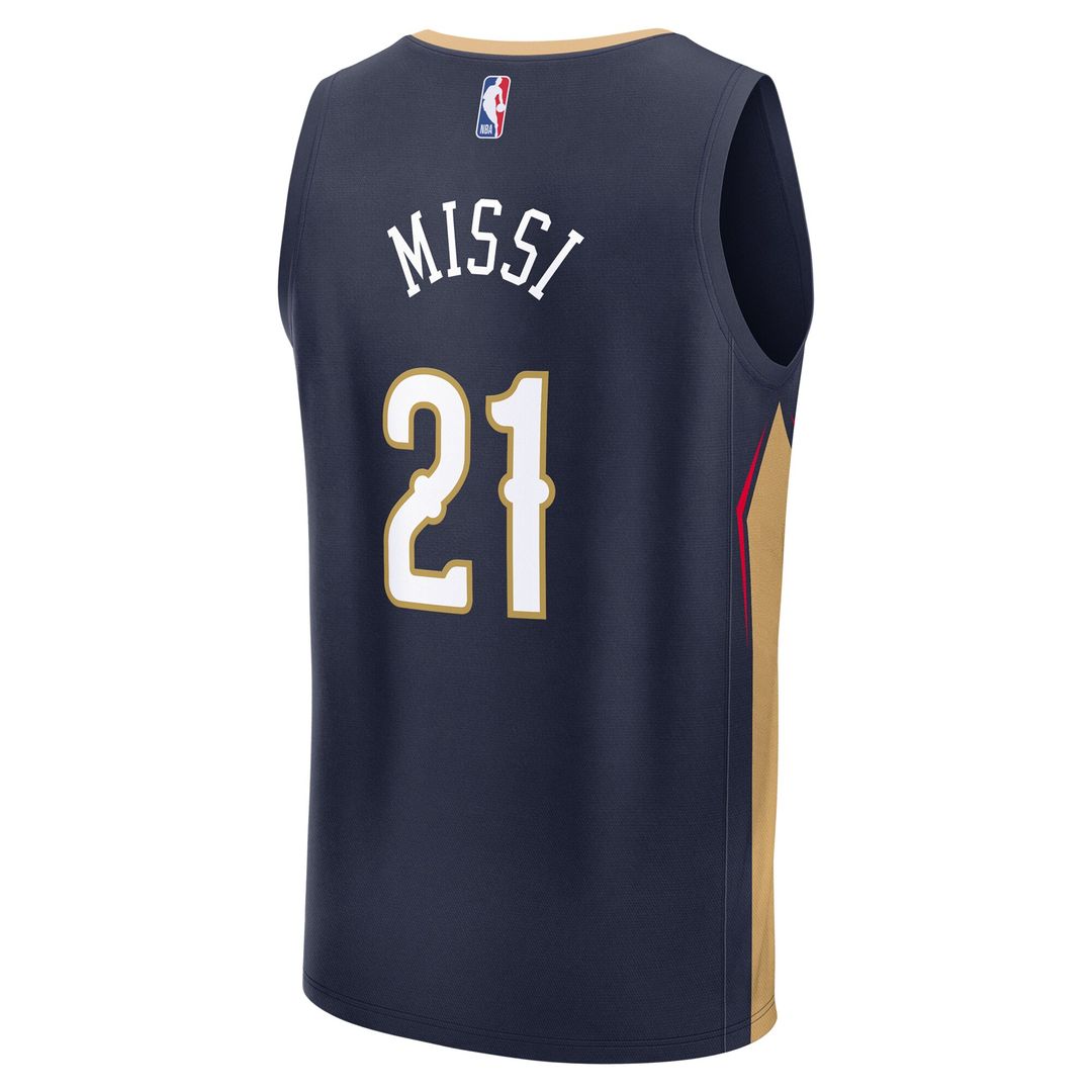 New Orleans Pelicans Yves Missi Fanatics 2024 NBA Draft Fast Break Player Jersey - Icon Edition - Navy