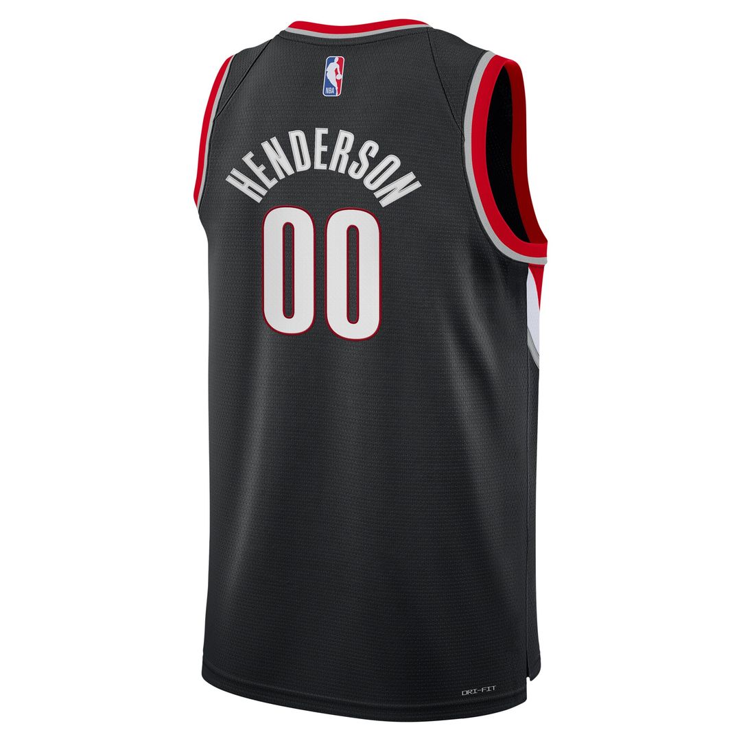 Portland Trail Blazers Scoot Henderson Nike Youth Swingman Jersey - Icon Edition - Black