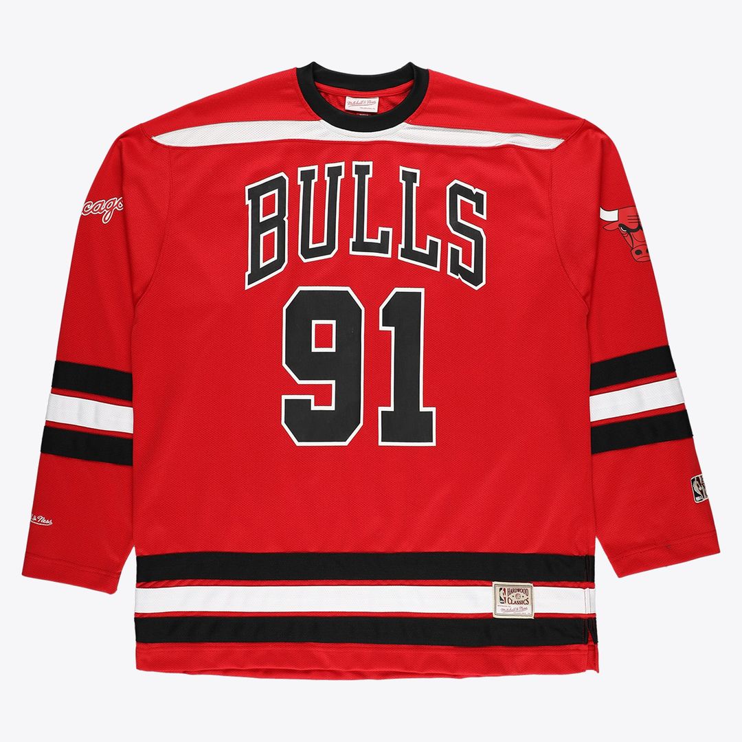 Chicago Bulls Dennis Rodman Mitchell & Ness Big & Tall NBA Hockey Jersey - Red