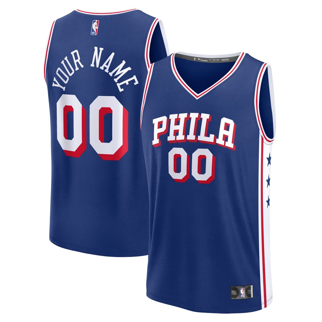 Philadelphia 76ers Fanatics Fast Break Custom Jersey - Association Edition - White