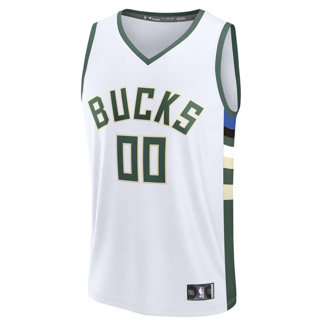 Milwaukee Bucks Fanatics Fast Break Custom Jersey - Association Edition - White