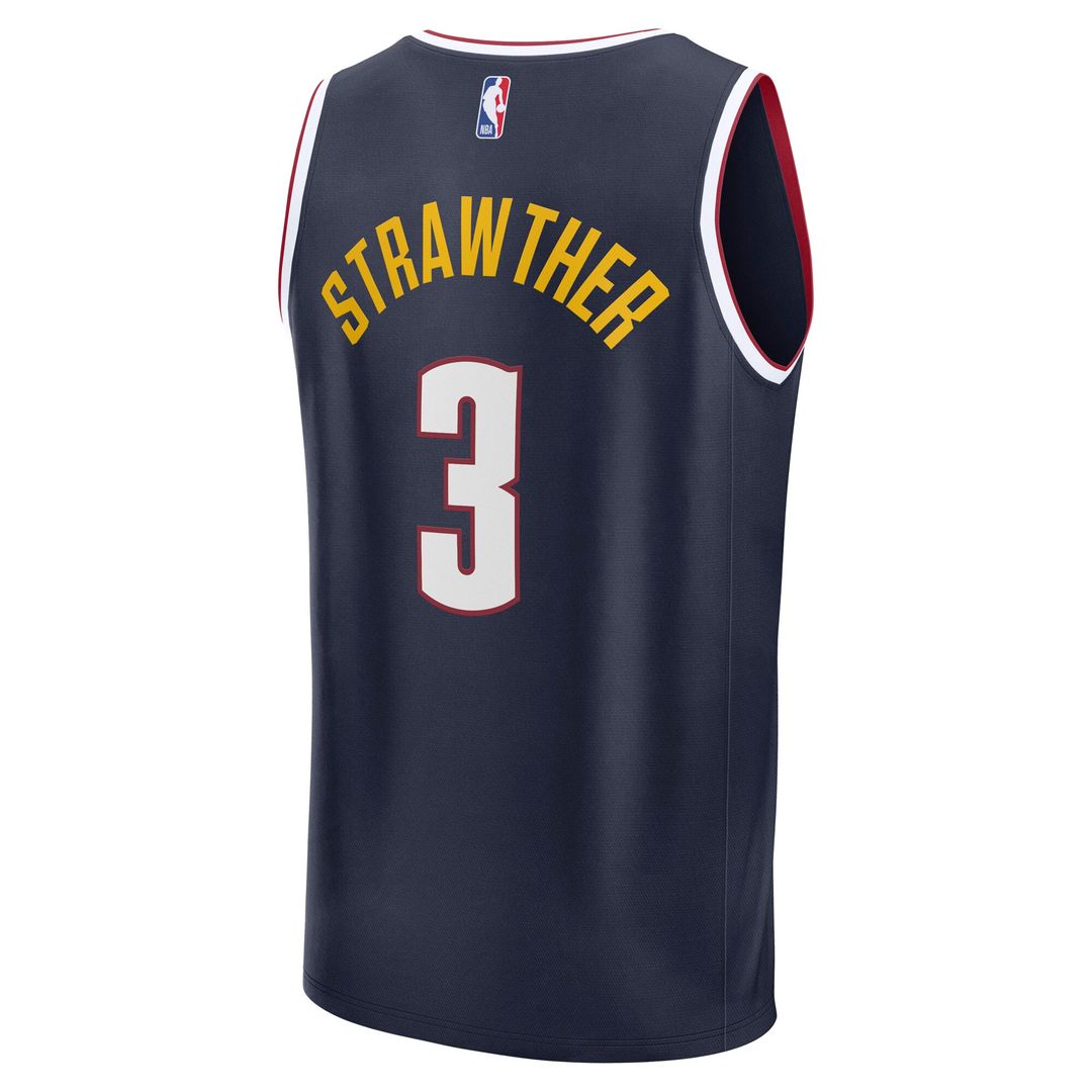 Denver Nuggets Julian Strawther Fanatics Fast Break Replica Player Jersey - Icon Edition - Navy