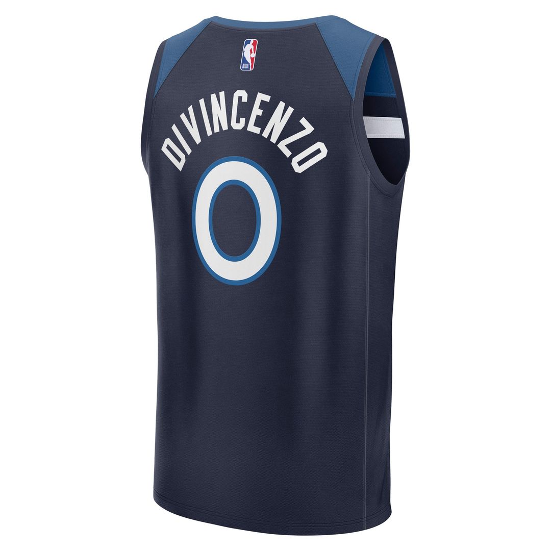 Minnesota Timberwolves Donte DiVincenzo Fanatics Fast Break Replica Player Jersey - Icon Edition - Navy