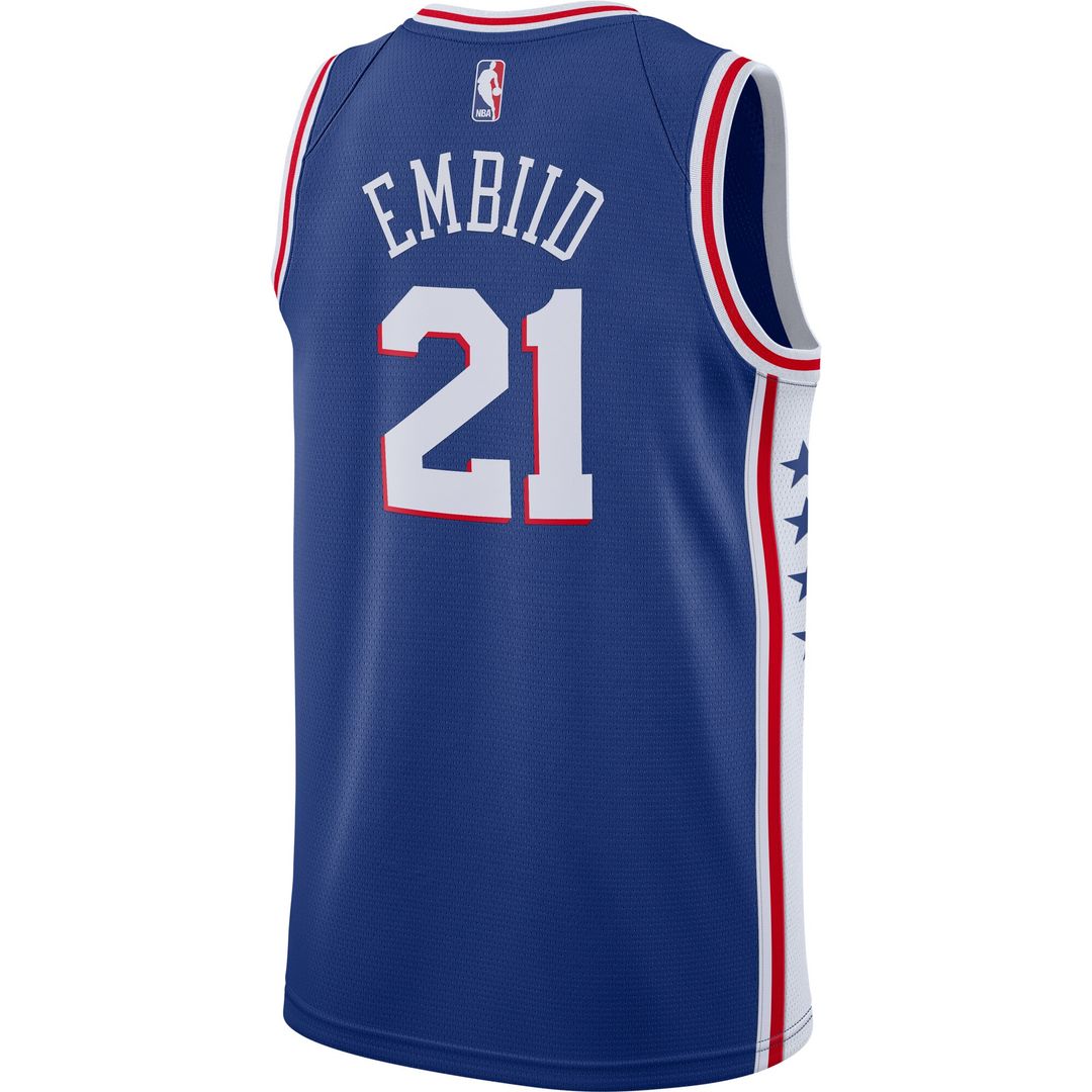 Philadelphia 76ers Joel Embiid Nike Swingman Jersey Royal - Icon Edition
