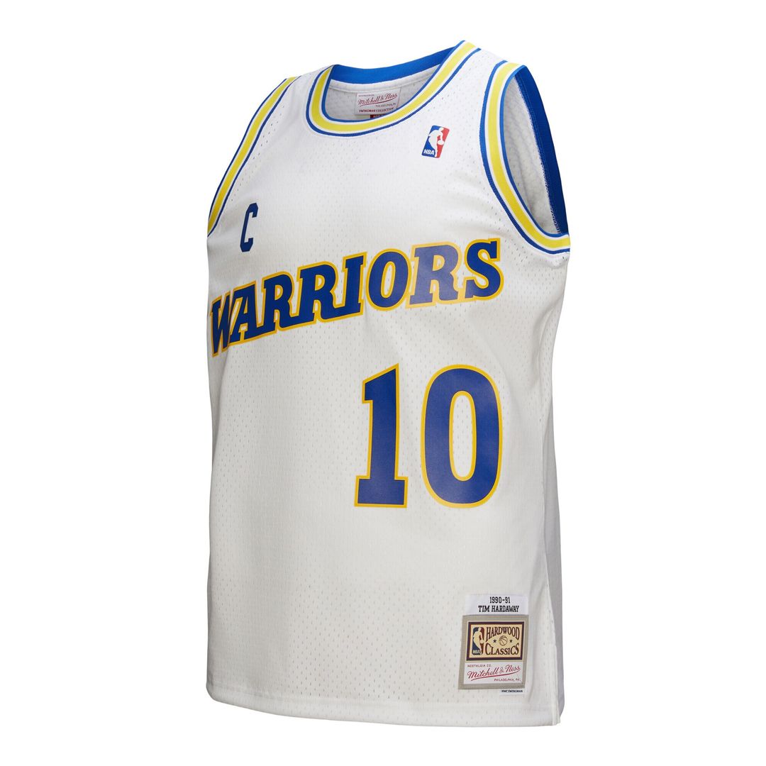 Golden State Warriors Tim Hardaway Mitchell & Ness Hardwood Classics 1990/91 Swingman Jersey - White