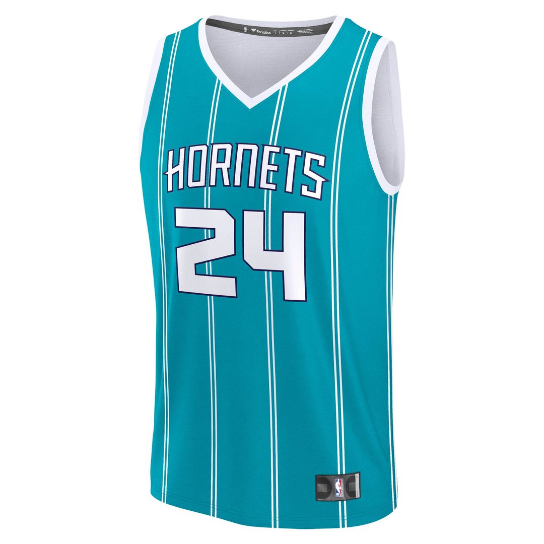 Charlotte Hornets Brandon Miller Fanatics Fast Break Replica Jersey - Icon Edition - Teal