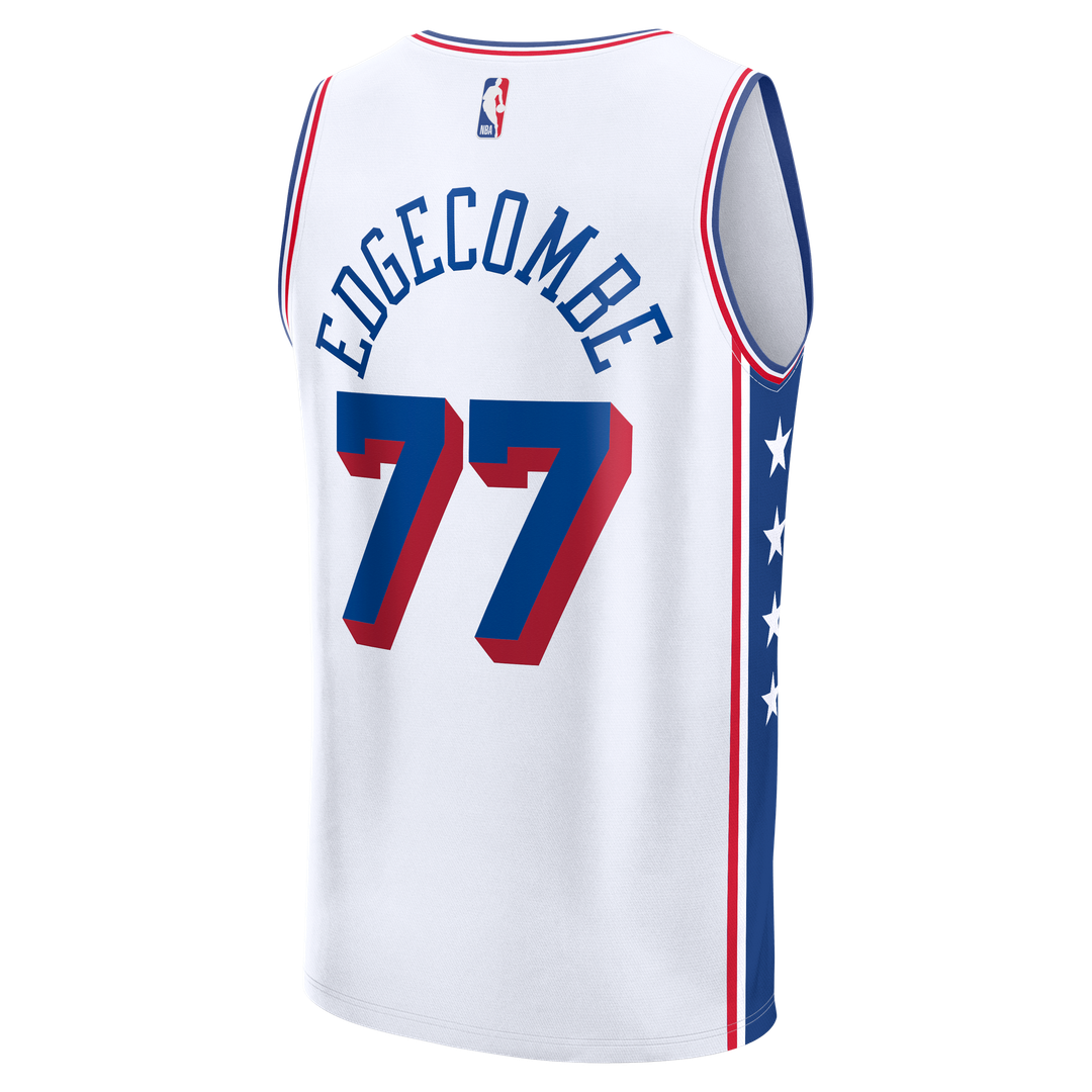 Philadelphia 76ers VJ Edgecombe Fanatics Fast Break Replica Jersey - White - Association Edition