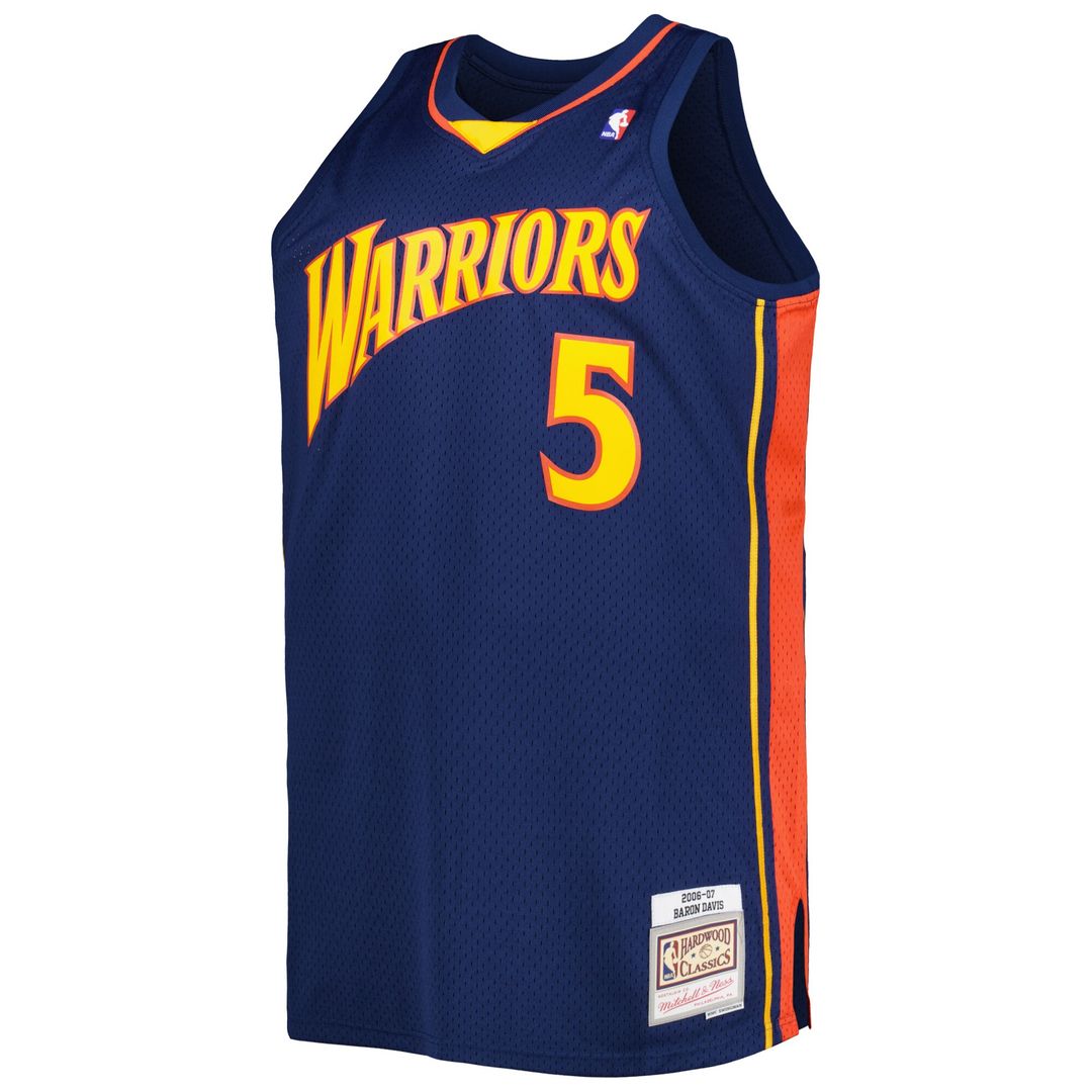 Golden State Warriors Baron Davis Mitchell & Ness Big & Tall Hardwood Classics 2006/07 Swingman Jersey - Navy