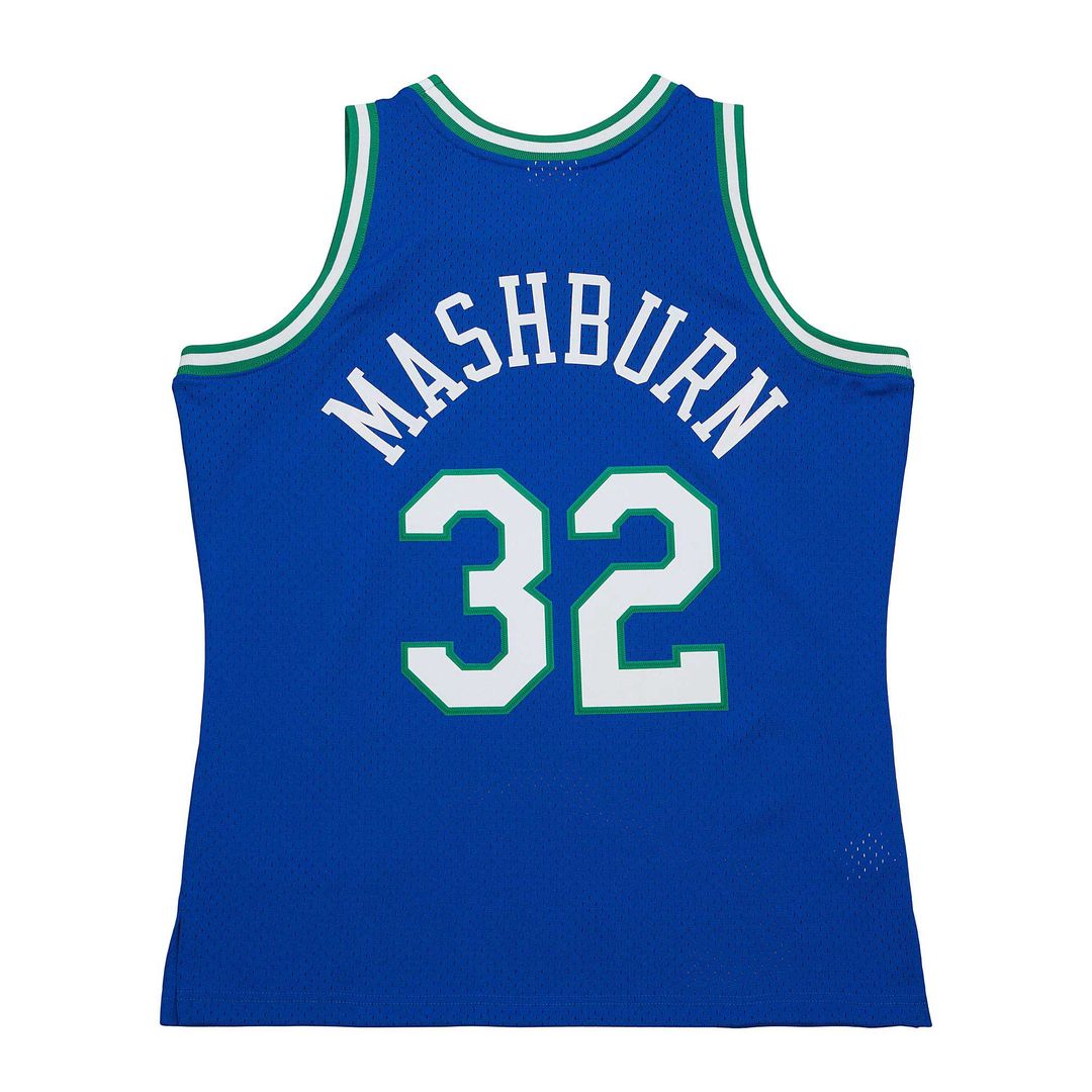 Dallas Mavericks Jamal Mashburn Mitchell & Ness 1993/94 Hardwood Classics Swingman Jersey - Blue