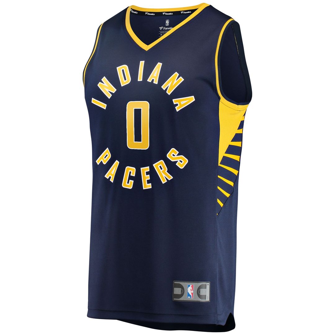 Indiana Pacers Tyrese Haliburton Fanatics Youth 2021/22 Fast Break Replica Jersey - Icon Edition - Navy