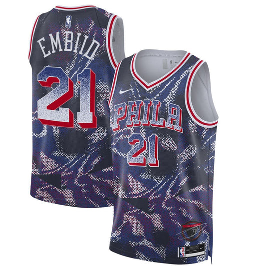 Philadelphia 76ers Joel Embiid Nike Unisex 2025 Select Series Swingman Player Jersey - Navy