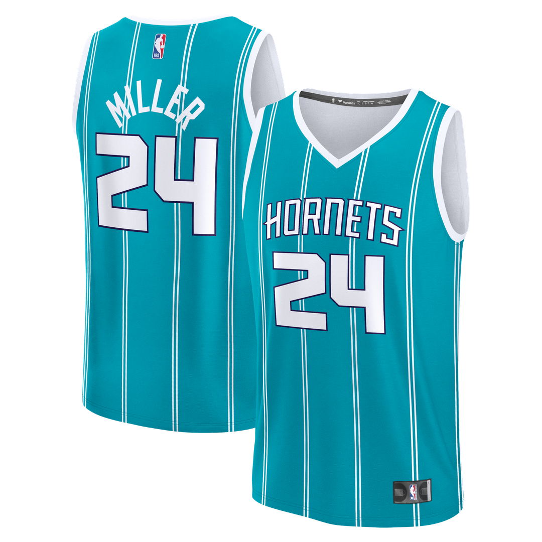 Charlotte Hornets Brandon Miller Fanatics Youth Fast Break Replica Jersey - Teal - Icon Edition
