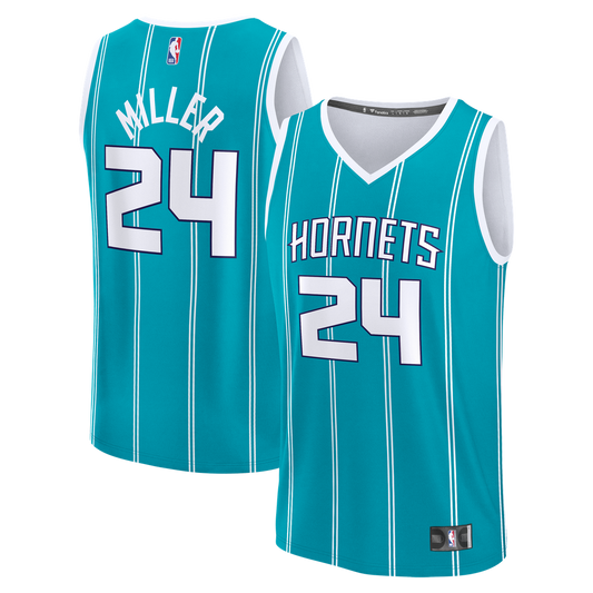 Charlotte Hornets Brandon Miller Fanatics Youth Fast Break Replica Jersey - Teal - Icon Edition