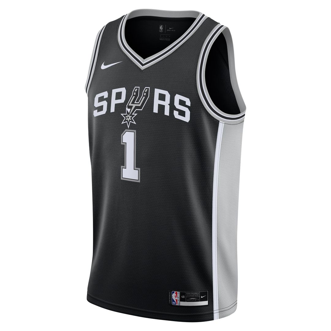 San Antonio Spurs Victor Wembanyama Nike Youth Swingman Jersey - Icon Edition - Black