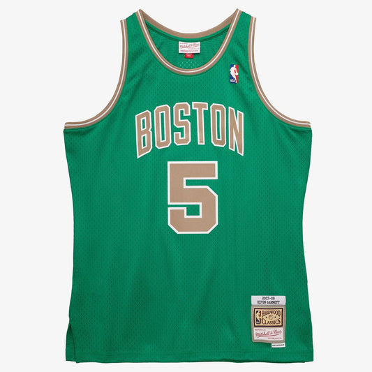 Boston Celtics Kevin Garnett Mitchell & Ness 2007 - 08 Hardwood Classics Swingman Jersey - Kelly Green