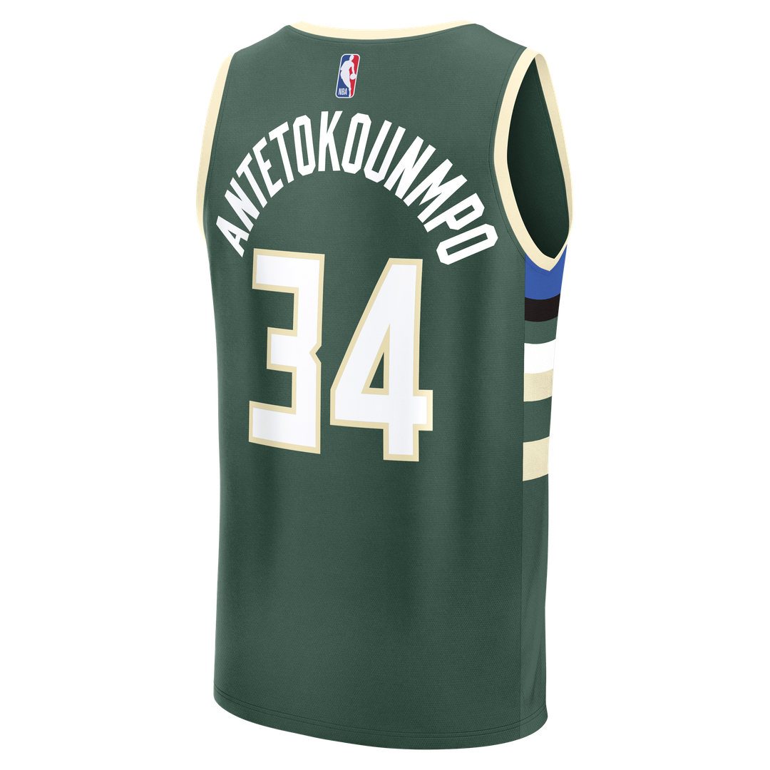 Milwaukee Bucks Giannis Antetokounmpo Fanatics Fast Break Replica Player Jersey - Icon Edition - Hunter Green