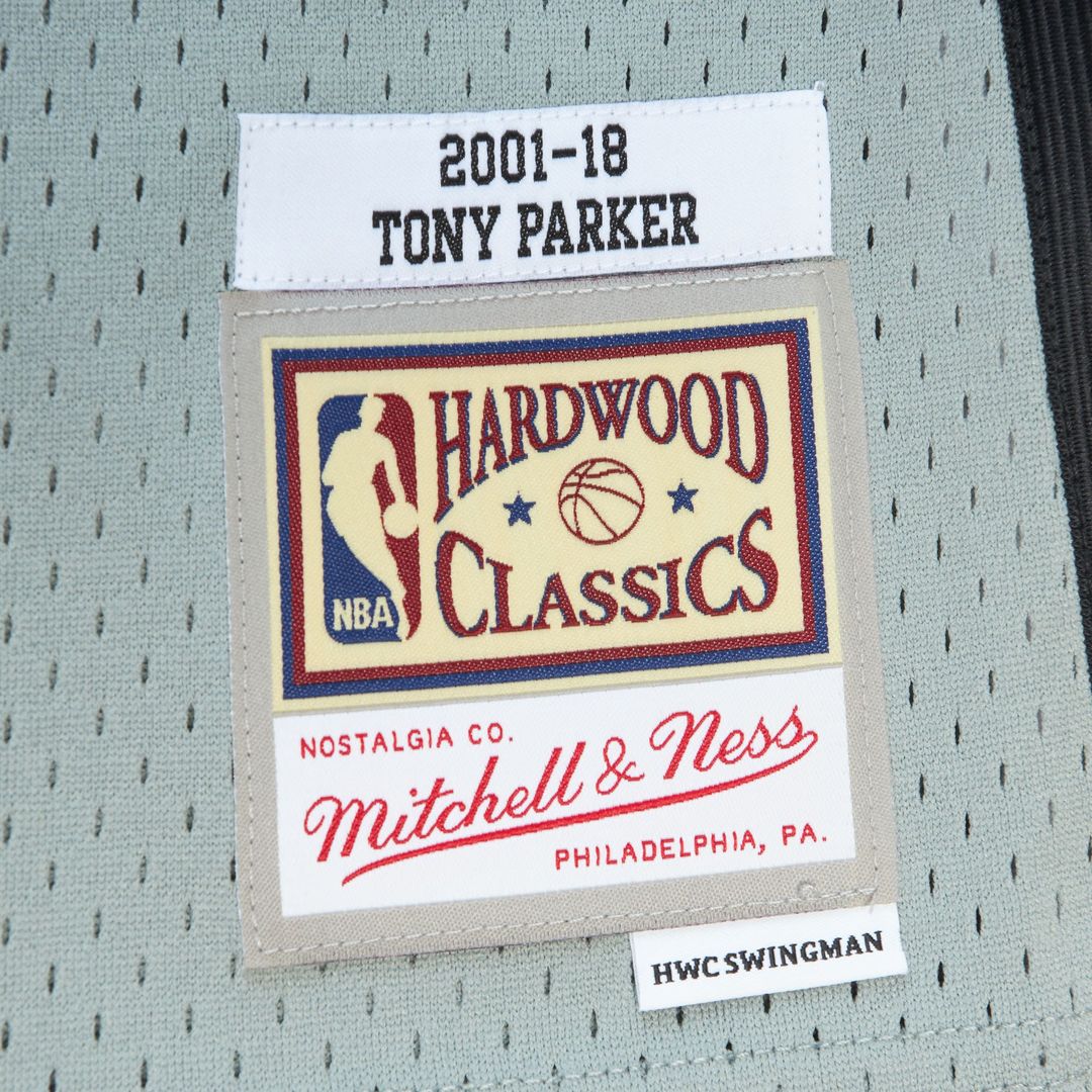 San Antonio Spurs Tony Parker Mitchell & Ness Unisex Hall of Fame Class of 2023 Throwback Swingman Jersey - Gray