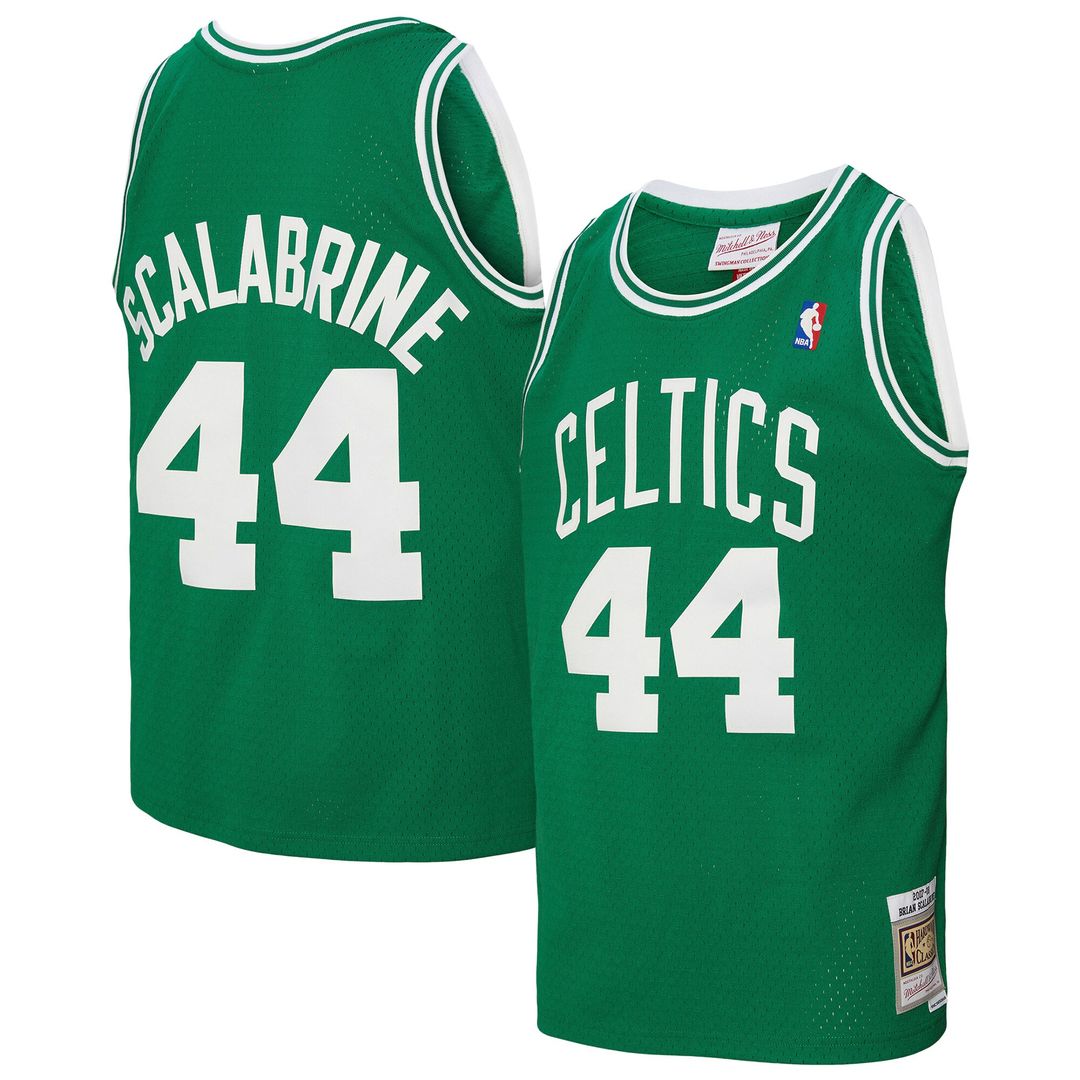 Boston Celtics Brian Scalabrine Mitchell & Ness 2007/08 Hardwood Classics Swingman Jersey - Kelly Green