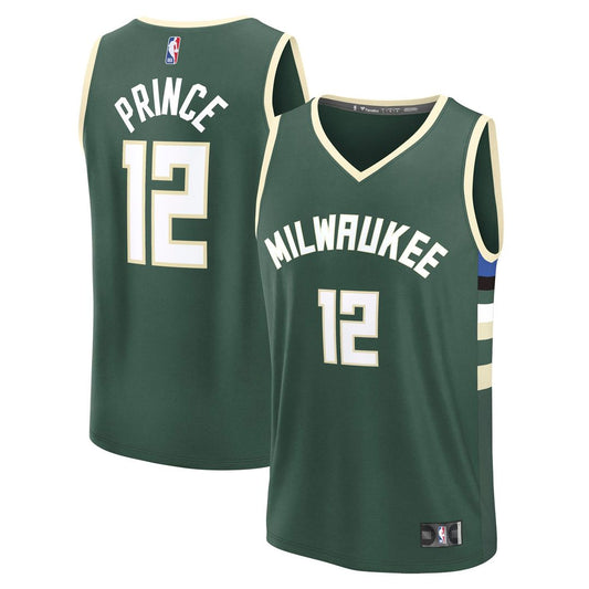 Milwaukee Bucks Taurean Prince Fanatics Fast Break Replica Player Jersey - Icon Edition - Hunter Green