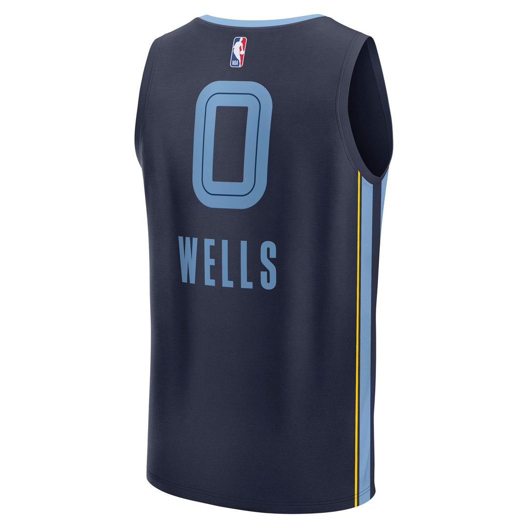 Memphis Grizzlies Jaylen Wells Fanatics Fast Break Replica Player Jersey - Icon Edition - Navy