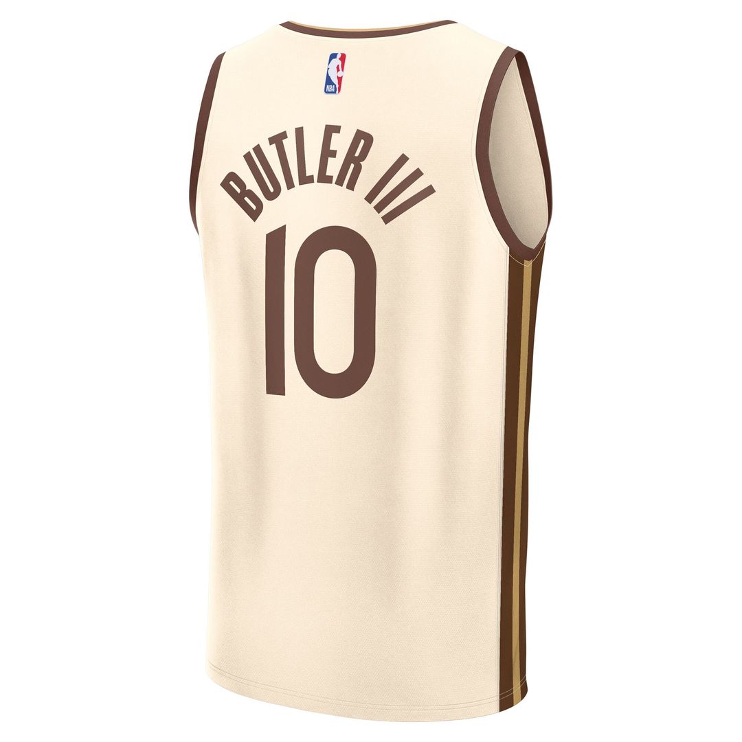 Golden State Warriors Jimmy Butler III Fanatics Youth 2025/26 City Edition Fast Break Jersey - Tan