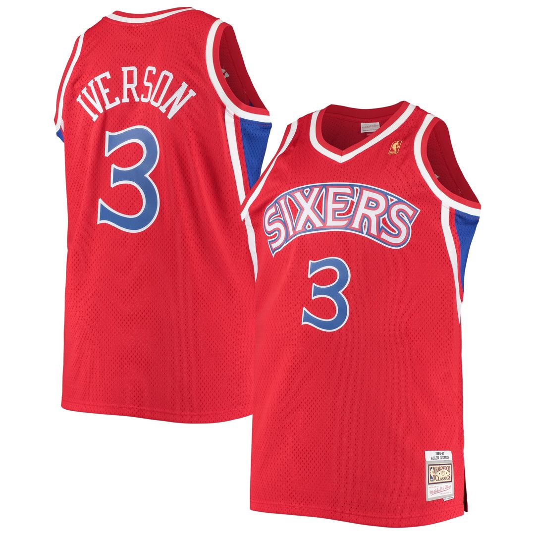 Philadelphia 76ers Allen Iverson Mitchell & Ness 1996/97 Big & Tall Hardwood Classics Swingman Jersey - Royal