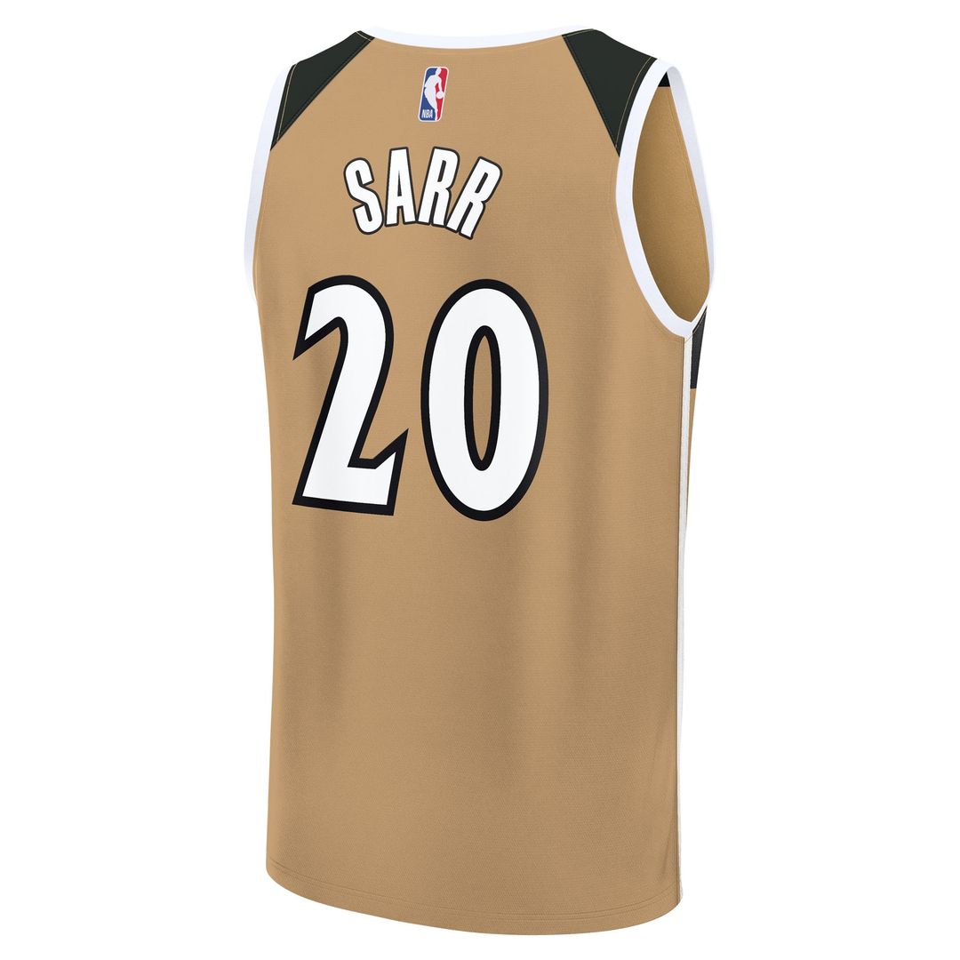 Washington Wizards Alex Sarr Fanatics 2025/26 City Edition Fast Break Jersey - Gold