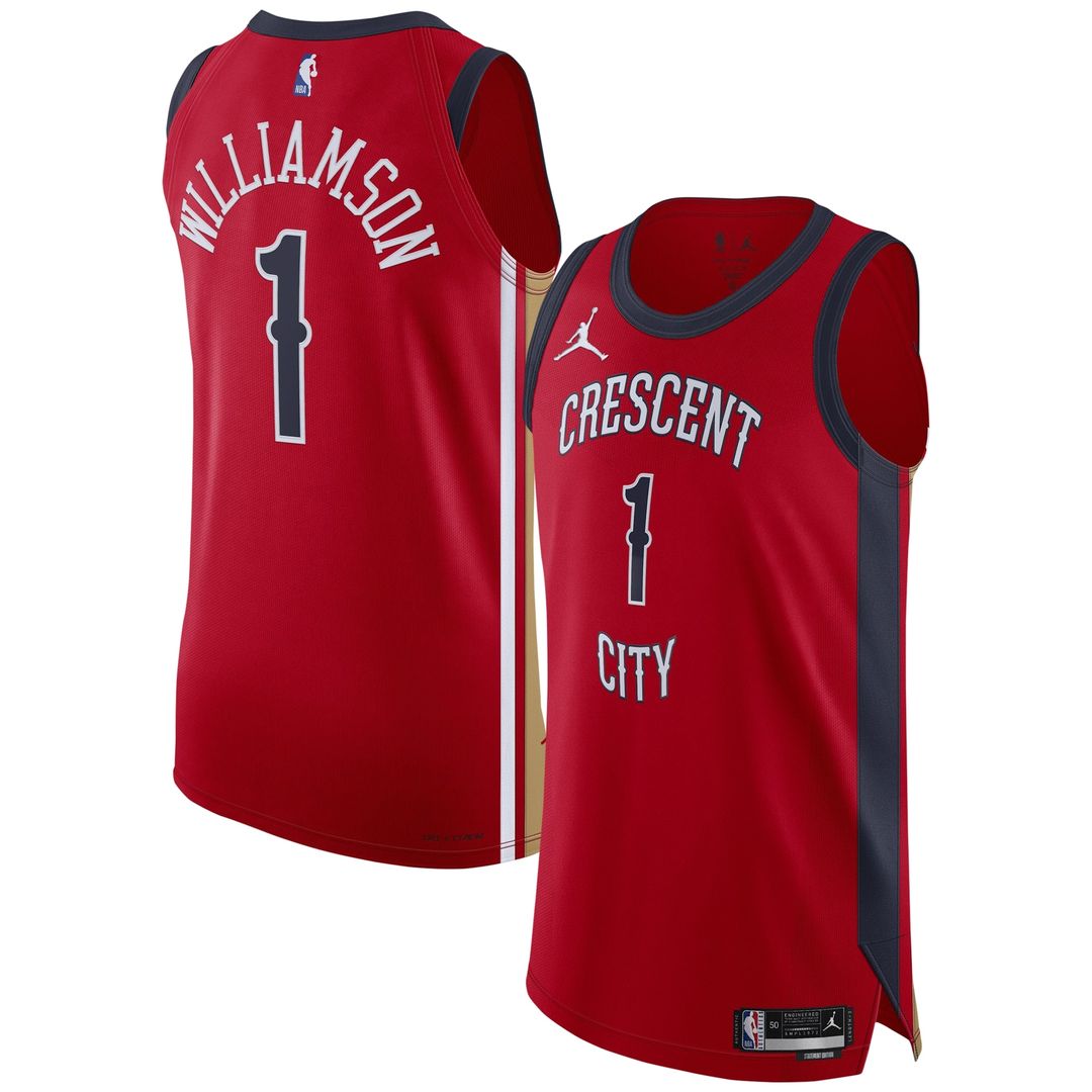 New Orleans Pelicans Zion Williamson Jordan Brand Authentic Jersey - Statement Edition - Red