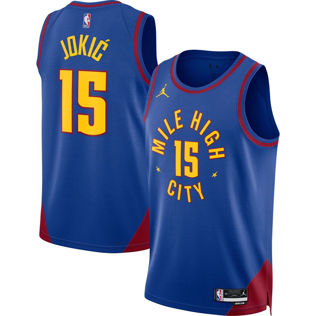 Denver Nuggets Nikola Jokic Jordan Brand Unisex Swingman Jersey - Statement Edition - Blue