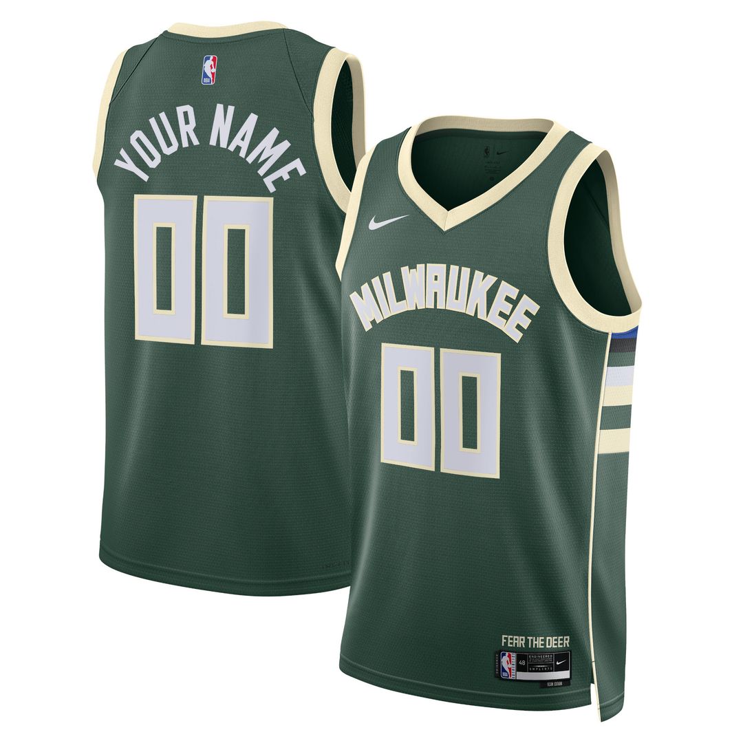 Milwaukee Bucks Nike Unisex Swingman Custom Jersey White - Association Edition