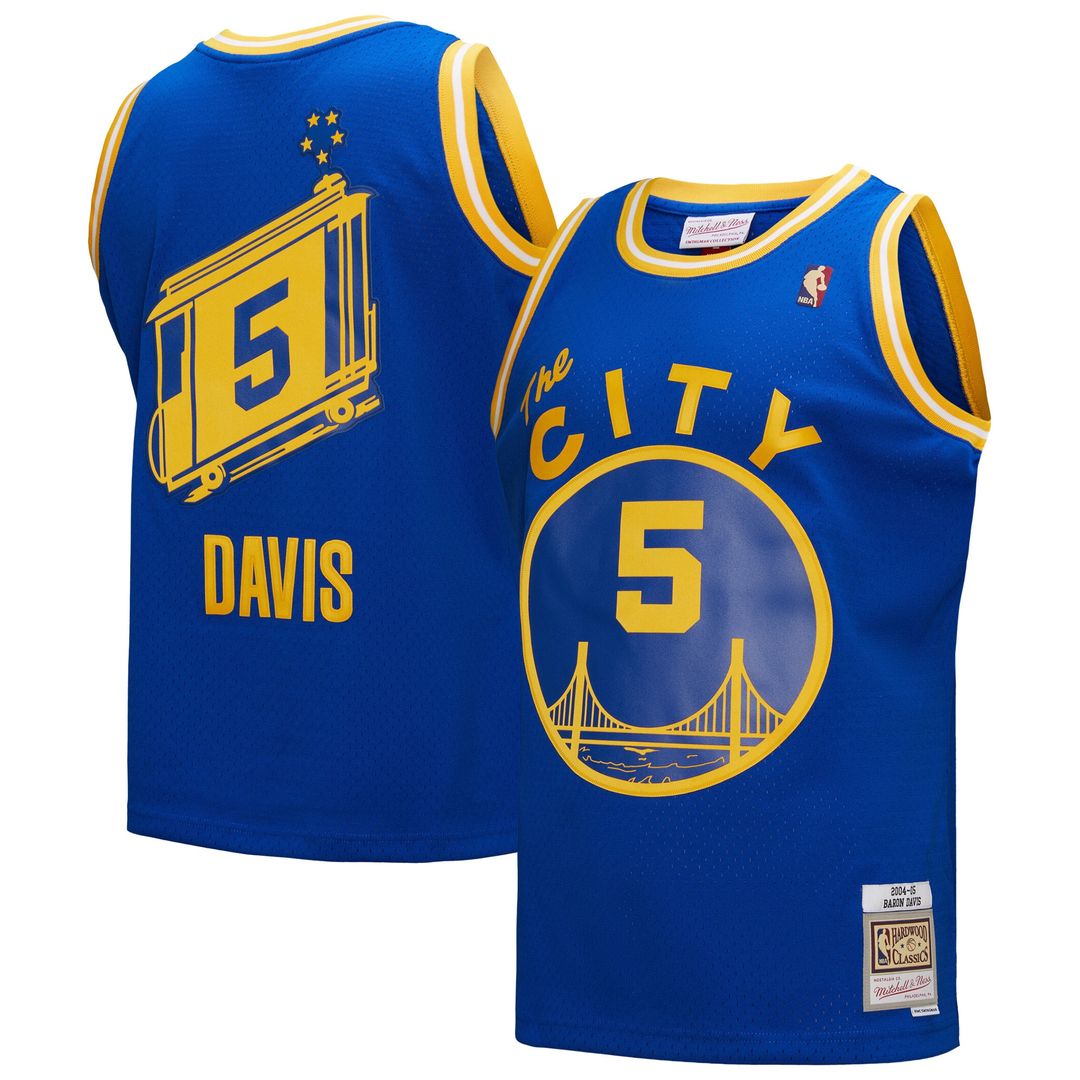Golden State Warriors Baron Davis Mitchell & Ness Hardwood Classics 2004/05 Swingman Jersey - Royal