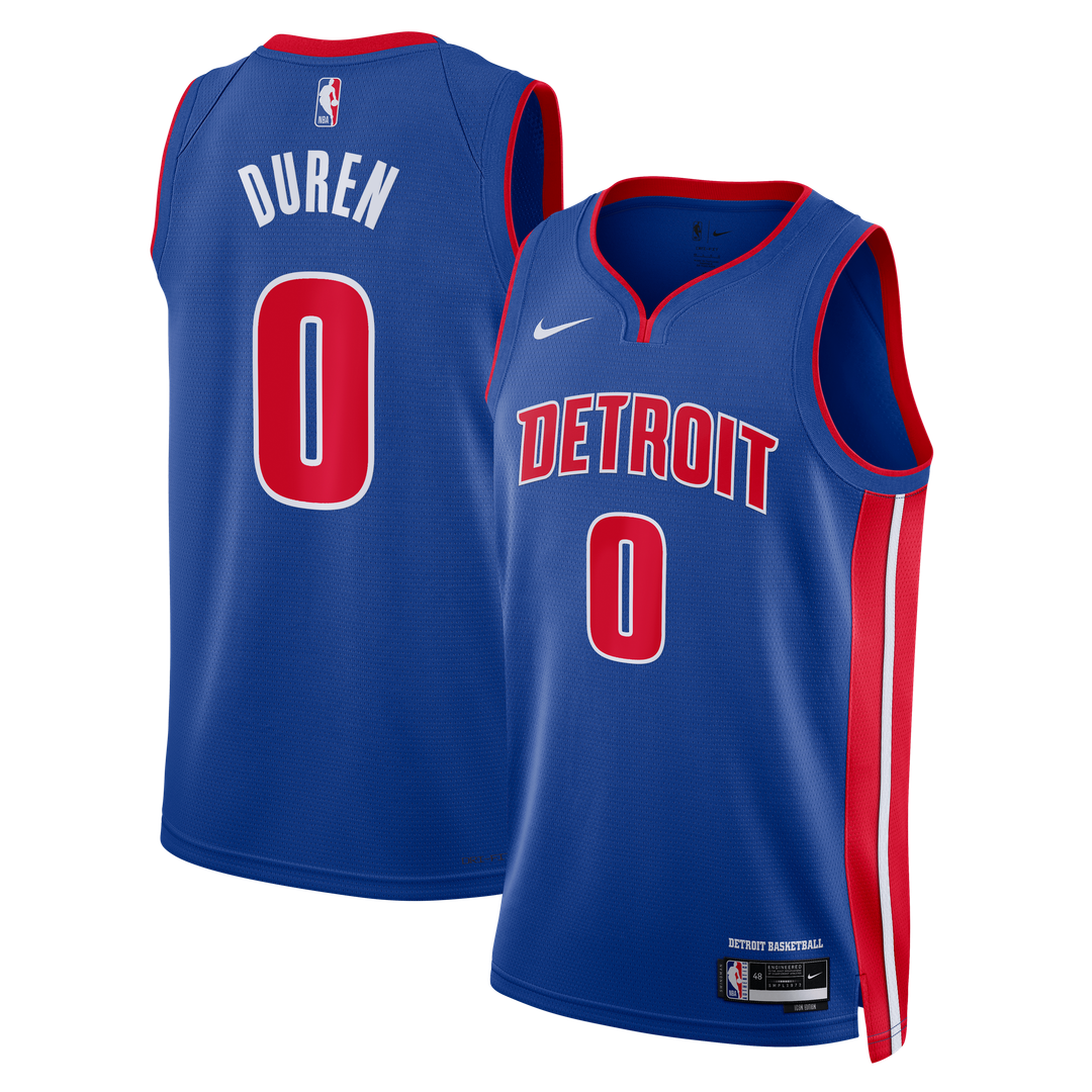 Detroit Pistons Jalen Duren Nike Unisex Swingman Jersey - Icon Edition - Blue