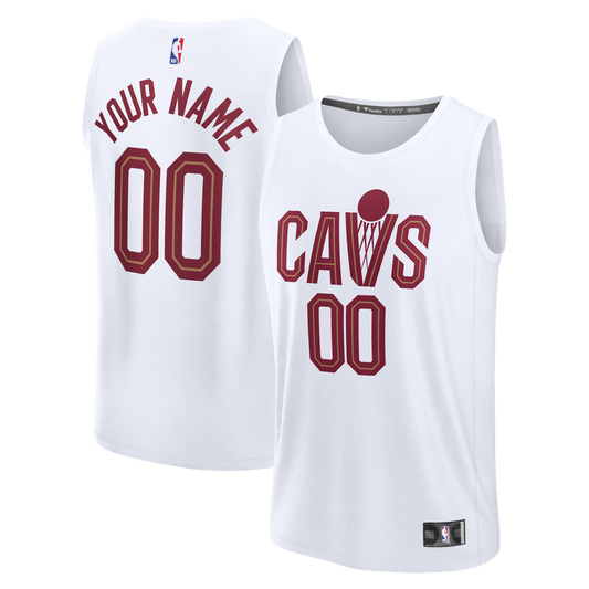 Cleveland Cavaliers Fanatics Youth Fast Break Custom Jersey - Association Edition - White