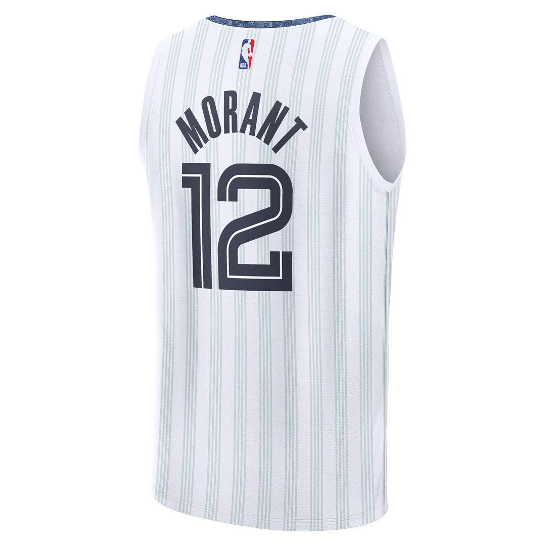 Memphis Grizzlies Ja Morant Fanatics 2025/26 City Edition Fast Break Jersey - White