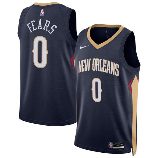New Orleans Pelicans Jeremiah Fears Nike Unisex Swingman Jersey - Icon Edition - Navy