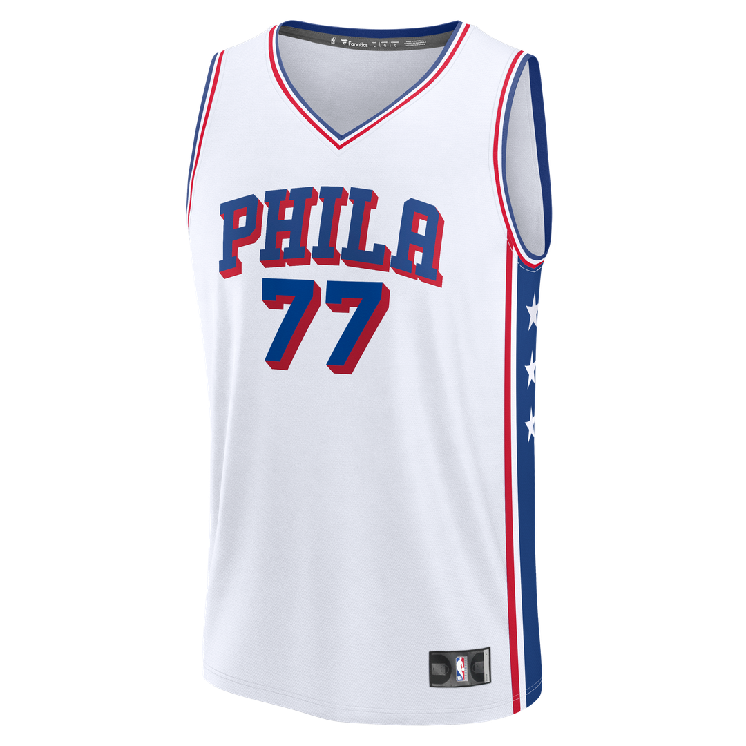 Philadelphia 76ers VJ Edgecombe Fanatics Fast Break Replica Jersey - White - Association Edition