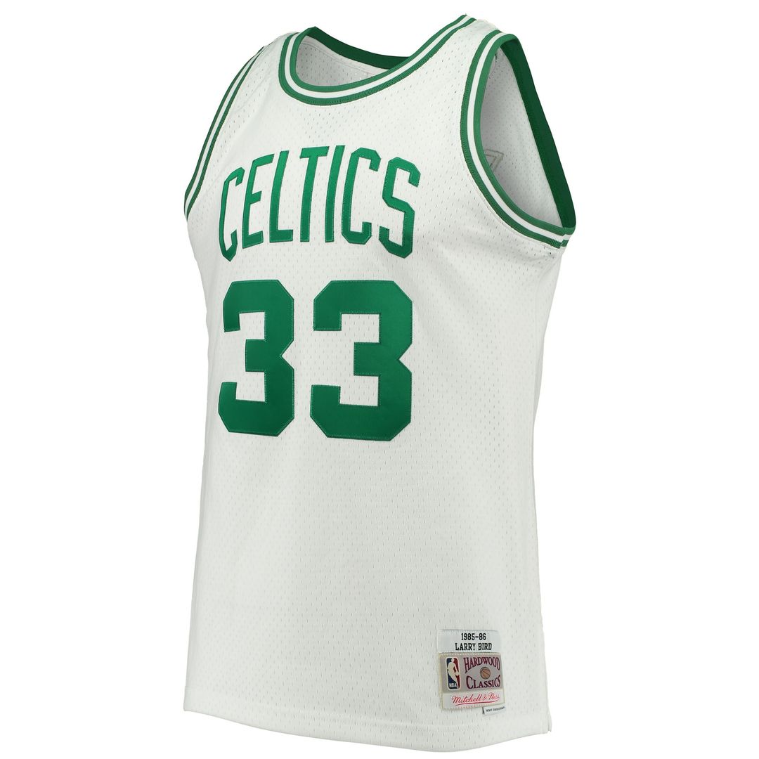 Boston Celtics Larry Bird Mitchell & Ness Hardwood Classics 1985/86 Swingman Jersey - White